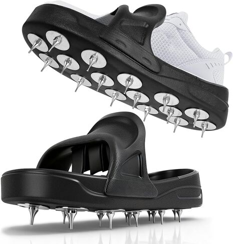 أحذية سبايك لأرضيات الإيبوكسي، مسامير فولاذية شديدة التحمل، تصميم غير قابل للانزلاق، دخول سهل، أحذية إيبوكسي احترافية لأرضيات المرآب وطلاء التسوية الذاتية، مقاس كبير جدًا أمريكي 11-16 in Kuwait