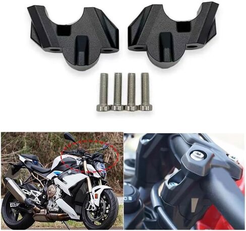 دراجة نارية مقبض القضبان تصاعد المشابك صالح ل S1000R S 1000 R 2021 2022 2023 2024 دراجة نارية المقود الناهض مقود المشبك المقود Iift 35 مللي متر مع إزاحة 15 مللي متر in Kuwait