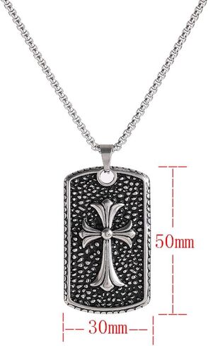 stainless steel smooth round bead cross pendant necklace in Saudi Arabia
