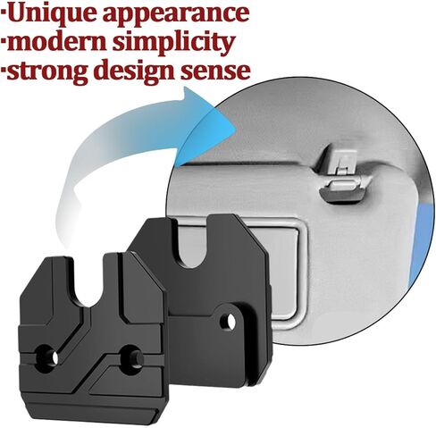 HZEL Car Sun Visor Repair Kit, Aluminum Heavy Duty Vehicle Sun Visor Clip with Screws, Automotive Interior Sunshade Fixer Replacement, Compatible with RAM 1500 Trucks 2019-2023 in Saudi Arabia