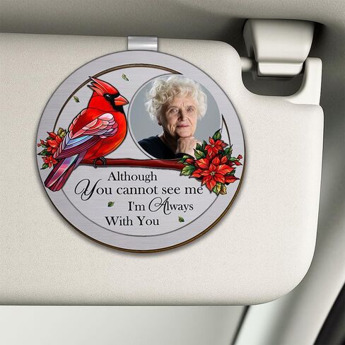 Personalized Memorial Car Visor Clip with Photo Frame – Custom in Memory Gift for Loss of Loved One for Mothers Fathers (My Mind Still Talks to You-Mom) in Saudi Arabia