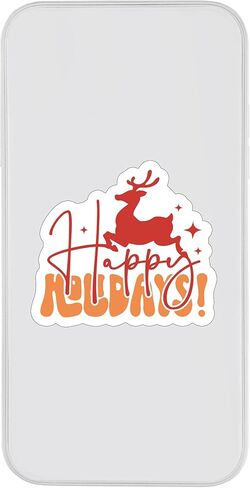 (3PCS) Happy Holidays Christmas Reindeer Sticker for Phone Tablet Laptop Car Truck Window | 2" Sticker in Saudi Arabia