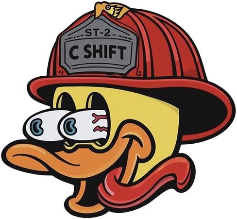 ملصق مضحك لرجال الإطفاء من Duck للاستخدام الداخلي والخارجي، مادة متفوقة للمياه، لون نابض بالحياة، DTF للأشعة فوق البنفسجية، مثالي لأجهزة الكمبيوتر المحمول، نافذة السيارة، شاحنة تبريد iPad، قارورة أجهزة الكمبيوتر المحمولة 5.5 بوصة (3 عبوات - 3 بوصات) in Kuwait