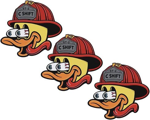 ملصق مضحك لرجال الإطفاء من Duck للاستخدام الداخلي والخارجي، مادة متفوقة للمياه، لون نابض بالحياة، DTF للأشعة فوق البنفسجية، مثالي لأجهزة الكمبيوتر المحمول، نافذة السيارة، شاحنة تبريد iPad، قارورة أجهزة الكمبيوتر المحمولة 5.5 بوصة (3 عبوات - 3 بوصات) in Kuwait