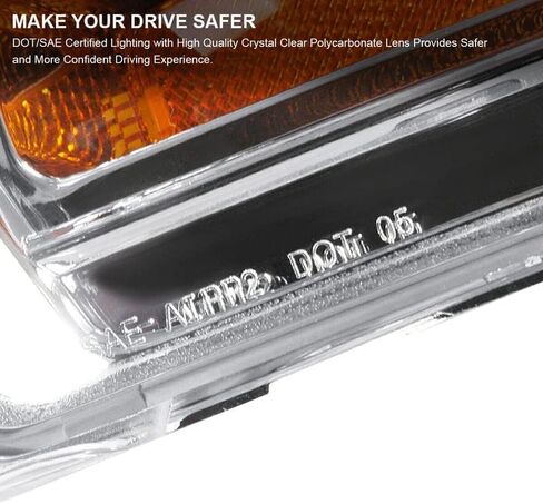 Turn Signal Lights Compatible with 2005 2006 2007 2008 2009 Mustang Bumper Lights Parking Signal Lamps Clear Lens White Housing+Bulbs in Saudi Arabia