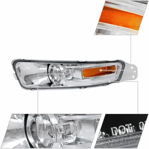 Turn Signal Lights Compatible with 2005 2006 2007 2008 2009 Mustang Bumper Lights Parking Signal Lamps Clear Lens White Housing+Bulbs in Saudi Arabia