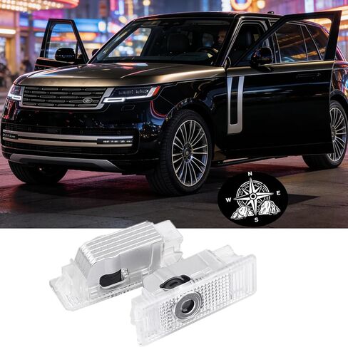 Car Door Lights Logo Projector Puddle Lights,HD LED Courtesy Welcome Lights - Compatible With Range Rover 2010-2022/Discovery 3&4 2010-2022/ Evoque 2013-2022/Freelander 2 2010-2012 in Saudi Arabia