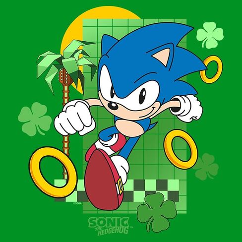 Boy's Sonic The Hedgehog Shamrock Rings T-Shirt in Saudi Arabia