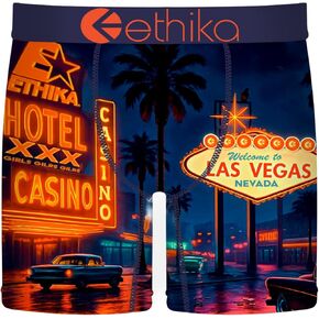Ethika Men’s Mid Boxer Brief, 4-Way Stretch Performance Underwear - Vegas in Saudi Arabia