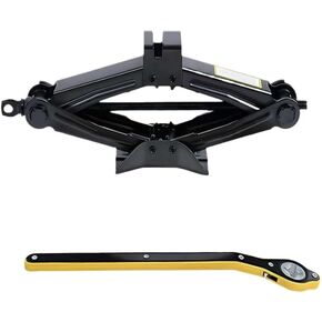 2PCS Car Scissor Jack Kit 2 Ton Portable Lift with Ratchet Wrench Universal Tire Jack Compatible with Cars in Kuwait
