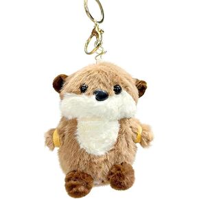 Plush Otter Keychain - Stuffed Animal Keyring Charm for Backpack, Purse & Car Keys,Funny Gift for Kids, Women in Kuwait