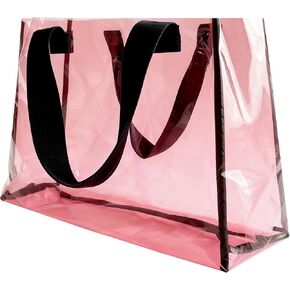 Large Clear Tote Bag-Versatile,Waterproof,Stain Resistant,Transparent Shoulder Tote Bag,Work Shoulder Tote Bag in Kuwait
