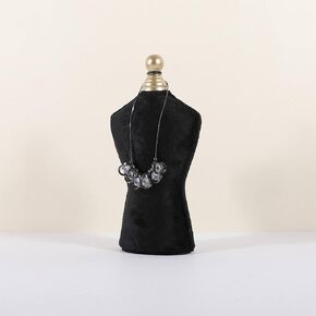 حامل عرض حامل قلادة GemeShou Velvet، عرض قلادة مجوهرات بيضاء للبيع، عارضة أزياء قلادة للمجوهرات، عرض مجوهرات تمثال نصفي لسطح الطاولة [أبيض-كبير] in Saudi Arabia