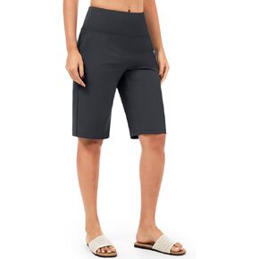 Blouty Women's 12" Bermuda Long Shorts Knee Length with Pockets High Waisted Stretch Shorts for Women Summer Walking in Kuwait