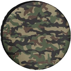 Tough Tire Cover Green Camouflage Army Camo, Weatherproof Dust-Proof Spare Tire Cover, Outdoor Waterproof Wheel Covers for Truck, SUV, Trailer, Camper, 34inch in Saudi Arabia