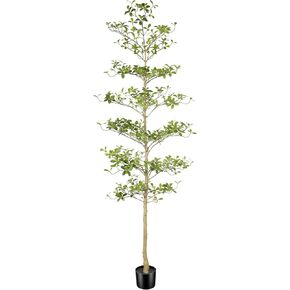 Black Olive Tree 7ft - Faux Black Olive Tree with Natural Trunk and Realistic Leaves - Realistic Artificial Shady Lady Trees for Modern Home Office Decor in Kuwait