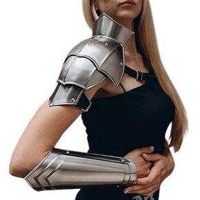 درع سيدة العصور الوسطى بذراع واحد ودرع للكتف من أجل LARP، وإعادة التمثيل، ونسخة طبق الأصل من زي تنكري للحفلات الخيالية، ودرع Ren-fair للهالوين in Kuwait