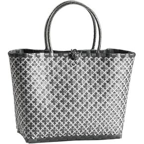 حقيبة يد منسوجة يدويًا على شكل خوص هندسية للنساء، سلة تسوق ذات سعة كبيرة للخضروات، سلة نزهة في الهواء الطلق، حقيبة تخزين منسوجة للسفر، سلة فواكه in Kuwait