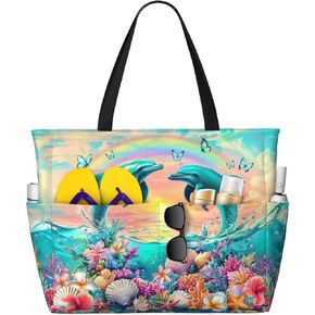 Extra Large Beach Bags For Women, Waterproof Beach Totes Bags For Women, Lightweight Foldable Pool Bag With Zipper in Saudi Arabia