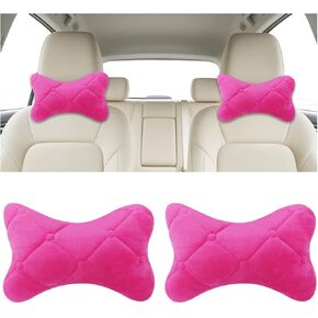 2PCS Car Headrest Pillow, Comfortable Ergonomic Design Vehicle Seat Neck Pillow for Driving Fatigue Relief, Soft Breathable Automotive Interior Head Rest Cushion Pad, Universal Fit (Black) in Saudi Arabia