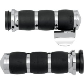 Avon Chrome Velvet Air Grips with Throttle Boss for 1985 & Newer Harley-Davidson models with Throttle Cables - AIR-93-BOSS in Kuwait