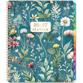 Planner 2026-2027 - Academic Planner 2026-2027, from JULY 2026 to JUNE 2027, 9'' x 11'', Planner Weekly and Monthly, 26-27 Calendar Planner with Colourful Tabs, Premium Thick Paper, Twin-Wire Binding, Back Pocket in Kuwait