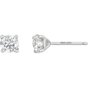14K Gold Diamond 4 Prong Solitaire Studs in Kuwait