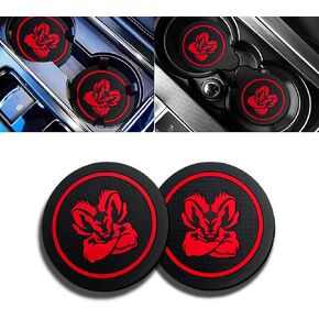 Car Cup Holder Coaster, 2PCS 2.75 Inch Universal Non-Slip Cup Holders, Car Interior Accessories Cup Holder Coasters，Car Drink Coaster Holder Compatible with 1500 2500 3500(Red) in Kuwait