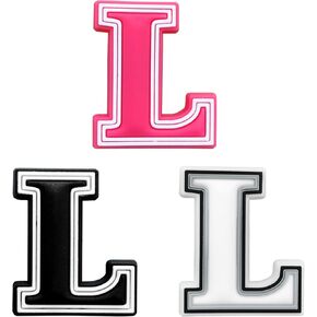 Letter L Charms Black White Pink Alphabet Accessories for Shoe Decoration Charms in Saudi Arabia