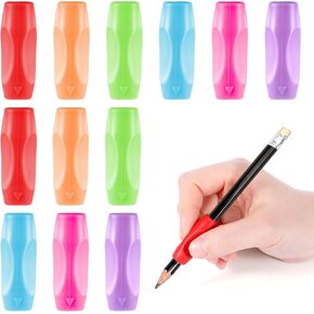 12PCS Triangle Grips for Pencils, 1.77in Multicolour Pen Grips Comfort Ergonomic Writing Aid for Student Adult Handwriting Drawing Stylus in Saudi Arabia