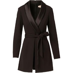 Adrianna Papell Long Sleeve Crepe Tuxedo Romper in Kuwait