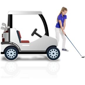 4 FT Large Golf Cart Cardboard Cutout Golf Theme Party Cardboard Photo Prop for Golfer Party Cutout Standup Decorations Photo Prop in Kuwait
