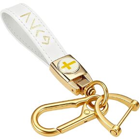 Yancorp God Is Greater Keychain for Christians - Inspirational Leather Cross Keyring for Men & Women in Kuwait