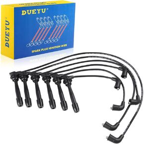 مجموعة أسلاك توصيل الإشعال 7 مم، مجموعة من 6، لـ 2001-2006 Santa FE/ 1999-2005 Sonata/ 2003-2007 Tiburon، Kia 2001-2004 Magentis/ 2001-2005 Optima D-ST-6220 in Kuwait