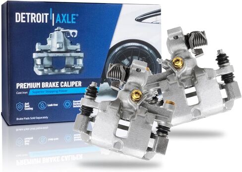 محور ديترويت - قطعتان من ملاقط الفرامل الخلفية لسيارة بويك ليسابر بارك أفينيو ريفييرا كاديلاك ديفيل بونتياك بونفيل أورورا، ملاقط فرامل قرصية مع استبدال مجموعة الدعامات in Kuwait