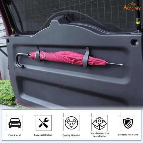 Aunginsy Car Trunk Umbrella Hook Holder Hanger Holder Clip Compatible with Toyota FJ Cruiser 2007-2021 Rear Trunk Organizer Fastener Clip Back Seat Portable Umbrella Storage Hanging Rack Accessories in Saudi Arabia