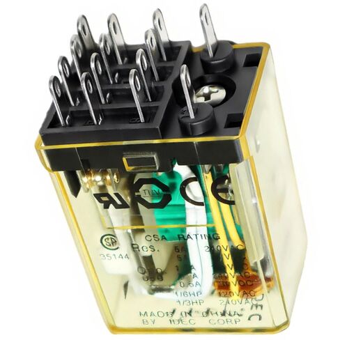 مرحل توصيل ملف RY4S-ULDC24V 24VDC، مرحل مصغر 14 سنًا 4PDT مع مؤشر LED، جهات اتصال 3A، استبدال OE # RY4S-UL DC24V لدائرة التحكم في مقبس مرحل سلسلة RY in Saudi Arabia