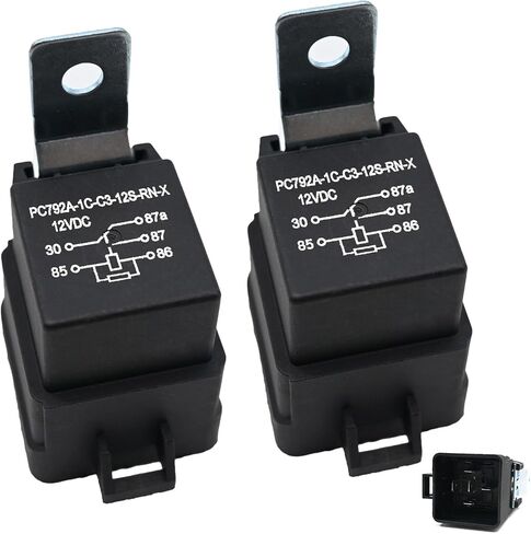 Automotive Relay 2 Packs PC792A-1C-C3-12S-RN-X, G8JN-1C6T-F-R-DC12 Relay 12V 40/30A 5 Pins in Saudi Arabia