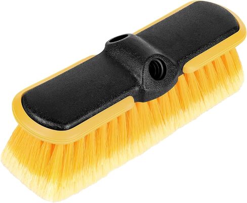 10 Inch Car Wash Brush Head, Scrub Brush Attachment for Long Handle Extension Pole,Outdoor Broom and Scrubbing Brush for Cleaning Window, Wall, House Floor, Deck, Patio, Car in Kuwait