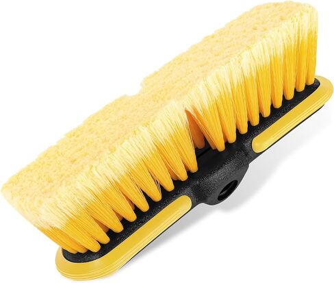 10 Inch Car Wash Brush Head, Scrub Brush Attachment for Long Handle Extension Pole,Outdoor Broom and Scrubbing Brush for Cleaning Window, Wall, House Floor, Deck, Patio, Car in Kuwait