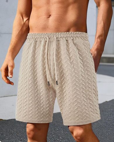 Men's Shorts Casual Stretch Solid Short Low Waist Drawstring Summer Shorts in Saudi Arabia