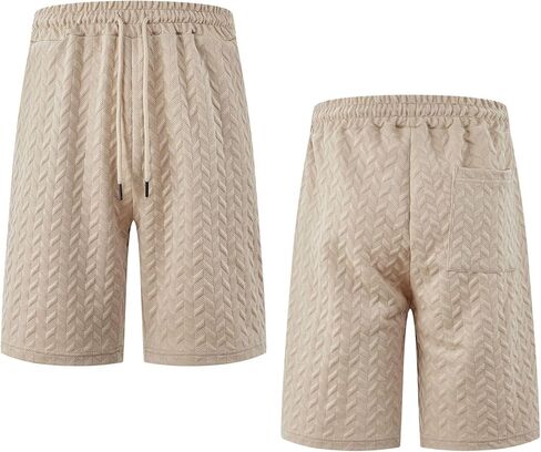 Men's Shorts Casual Stretch Solid Short Low Waist Drawstring Summer Shorts in Saudi Arabia