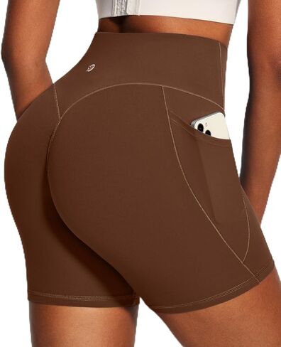 IUGA Butt Lifting Biker Shorts Women with Pockets Tummy Control No Front Seam Gym Workout Shorts Scrunch Booty Yoga Clothes in Saudi Arabia