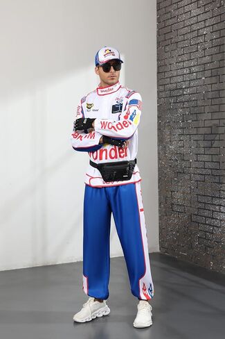 مجموعة أزياء فيلم سباق عتيق مكونة من 8 قطع - زي مستوحى من السباق القديم للبالغين مع سترة وقبعة وإكسسوارات ﻿ in Kuwait