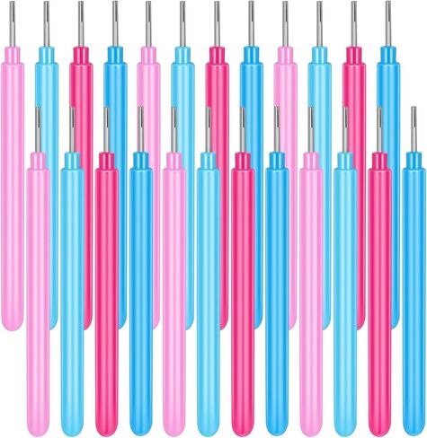 Ashmacdo 24 Pcs Paper Quilling Tools Slotted Curling Pens Paper Flower Rolling Tools for DIY Quilled Creations Card Making Art Crafts Handmade Scrapbooking Supplies (Light Pink,Light Blue) in Saudi Arabia
