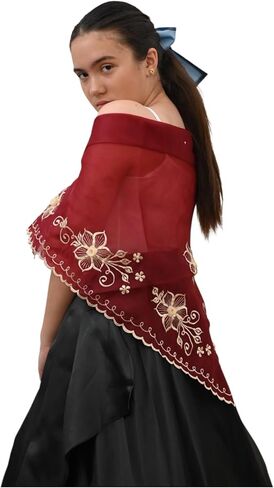 Filipiniana Embroidered Alampay Panuelo Scarf in Saudi Arabia