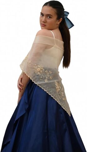 Filipiniana Embroidered Alampay Panuelo Scarf in Saudi Arabia