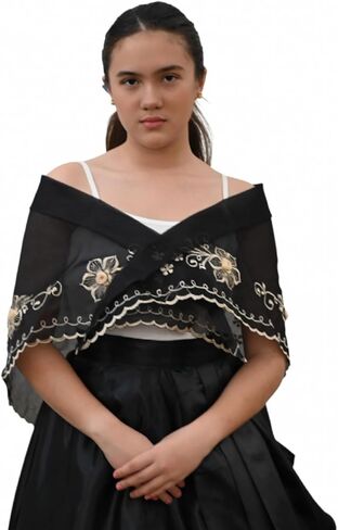 Filipiniana Embroidered Alampay Panuelo Scarf in Saudi Arabia