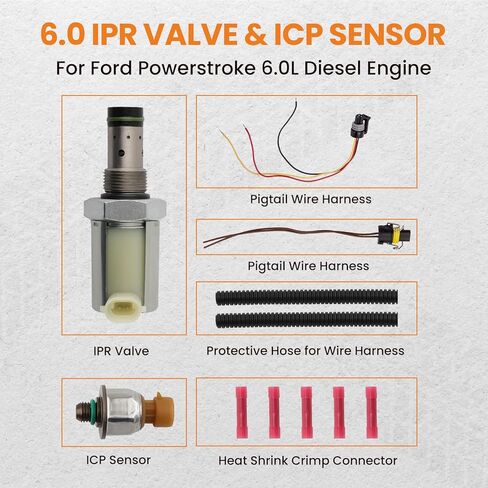 maXpeedingrods 6.0 IPR Valve & ICP Control Sensor with Pigtail, for Ford F250 F350 F450 F550 E450 Super Duty Excursion 2003-2010, 1845428C92 3C3Z9C968AA CM-5126 in Saudi Arabia