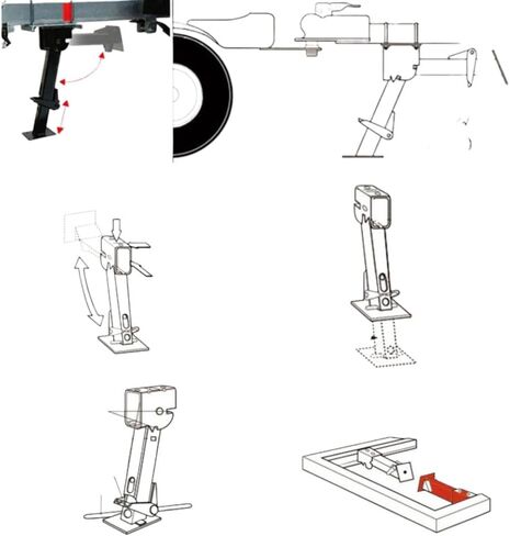 Stabilizer Jack 650lb Support Trailer Stabilizer Repair Accessory Compatible with RVs Trailers Off Road Vehicles Campervans in Kuwait